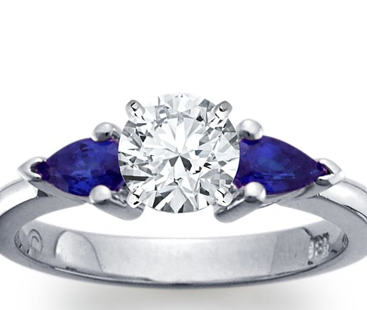 Anello diamante e zaffiro store